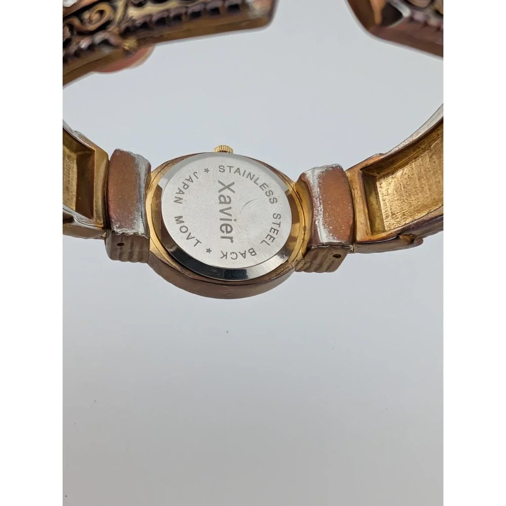 Xavier Watch Women 25mm Case Copper Bangle Band MOP Dial-‎ New Battery